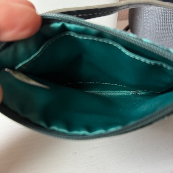 Coach Teal Reptile Print Wristlet Clutch - Picture 4 of 7